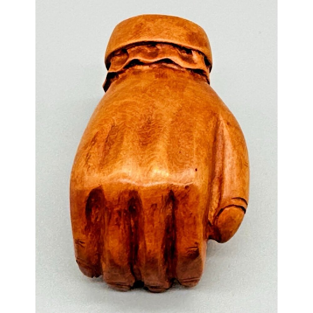 Netsuke Hand Carved Boxwood Cow Ox Toggle Luck Charm 2 inch Japanese Inro Ojime - Picture 5 of 8